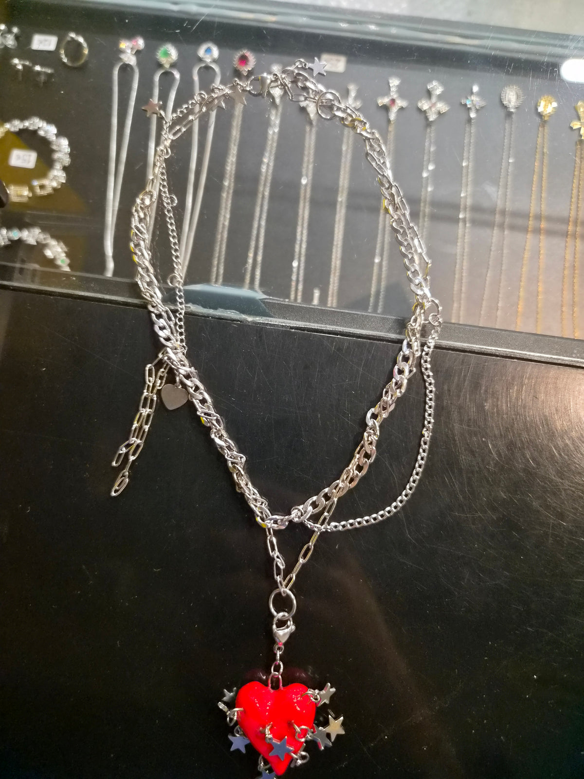ESTUDIO POM Collar Corazón Rojo