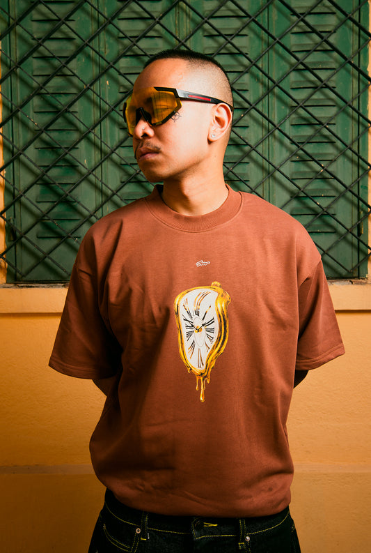 TIME IS GOLD BROWN TEE