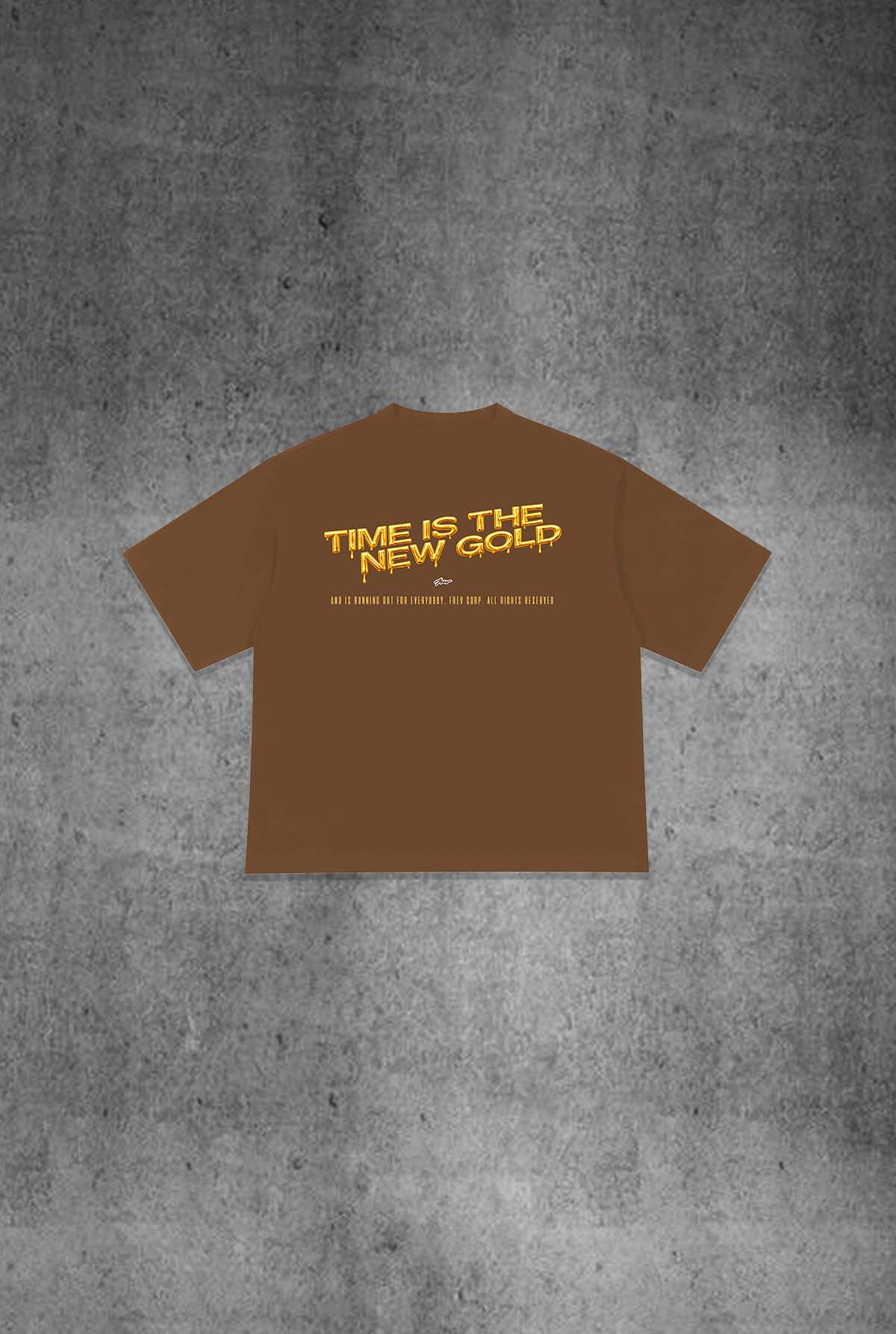 TIME IS GOLD BROWN TEE