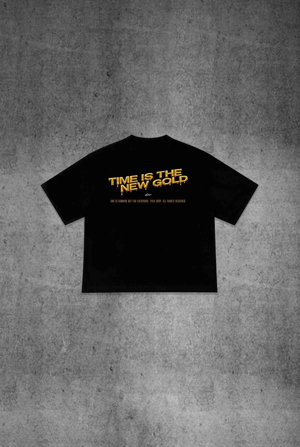 TIME IS GOLD BLACK TEE