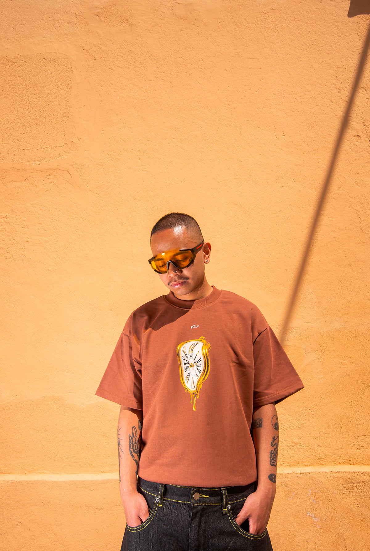 TIME IS GOLD BROWN TEE