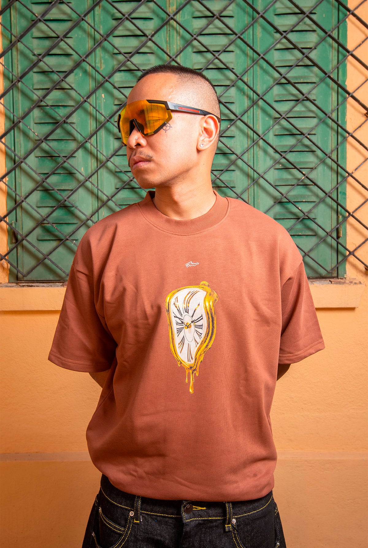 TIME IS GOLD BROWN TEE